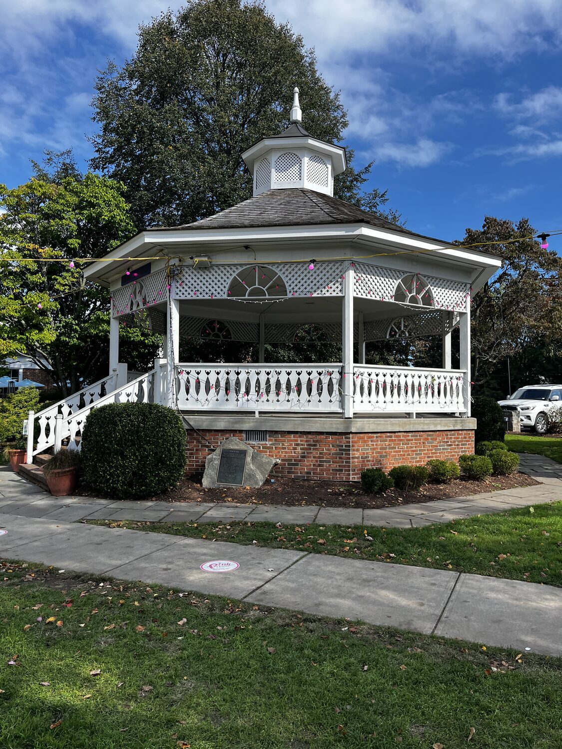 The historic Sherman Green gazebo in downtown Fairfield, Connecticut