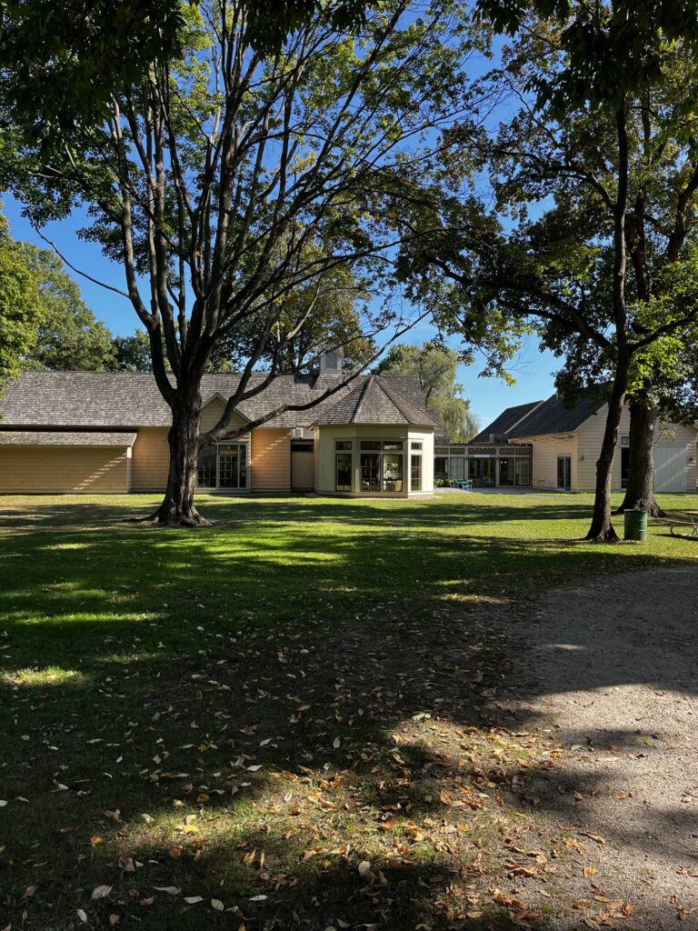 A historic civic building on a green in Fairfield, Connecticut